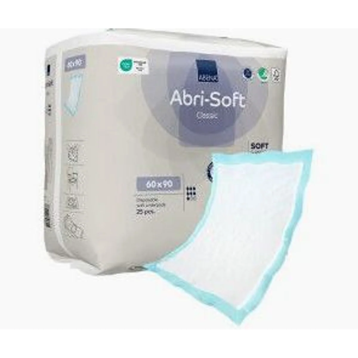 Abena Abri Soft Krankenunterlage 60 x 90 cm, hohe Saugfähigkeit, weiches Obermaterial, rutschfeste Unterseite 4