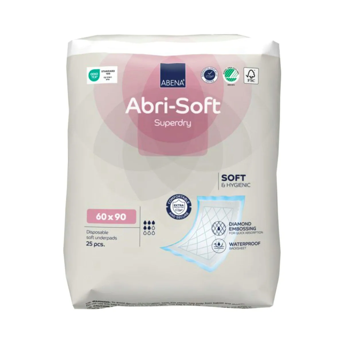 Abena Abri Soft Bettschutzeinlagen, hohe Saugfähigkeit, rutschfest, sanfte Oberfläche