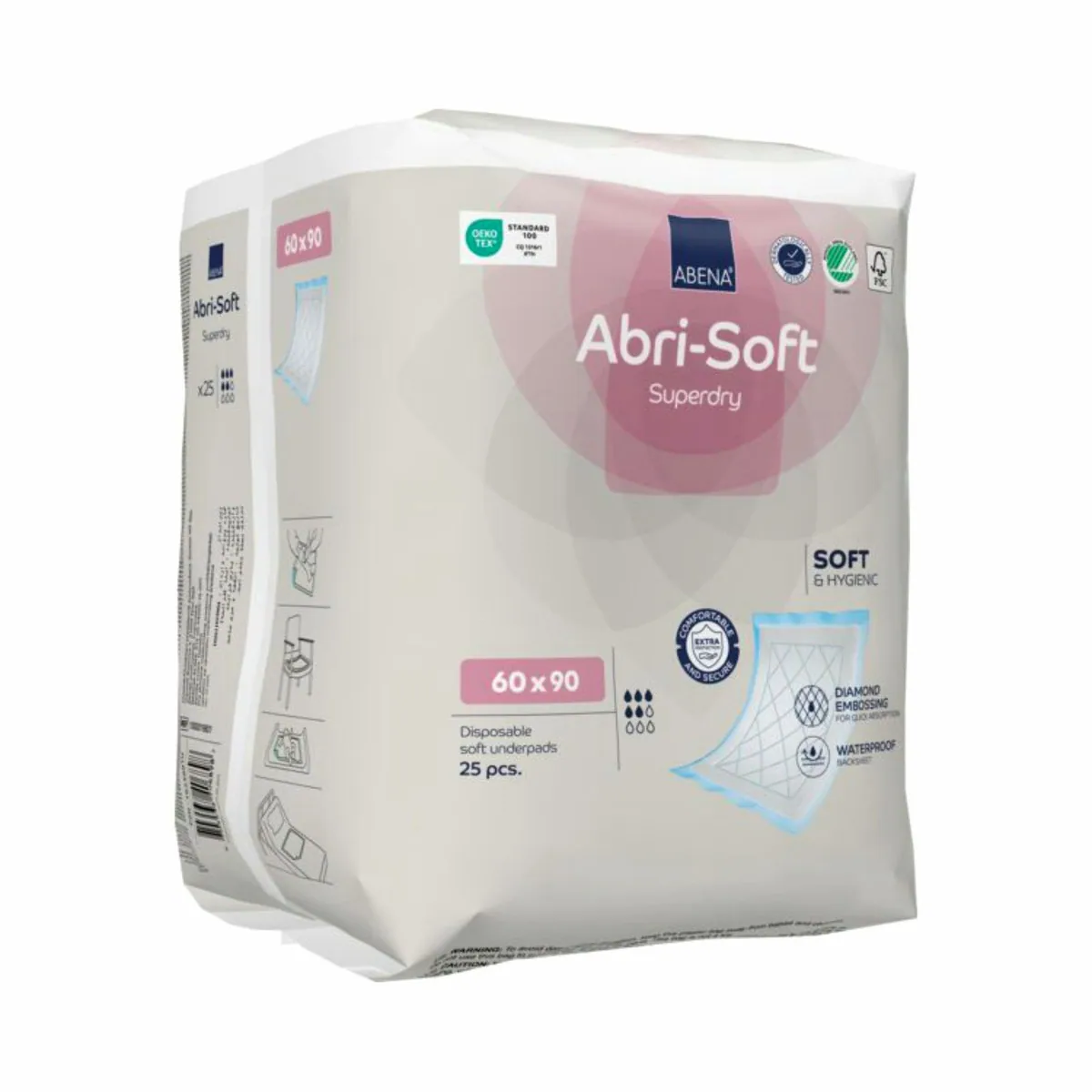 Abena Abri Soft Bettschutzeinlagen, hohe Saugfähigkeit, rutschfest, sanfte Oberfläche 2