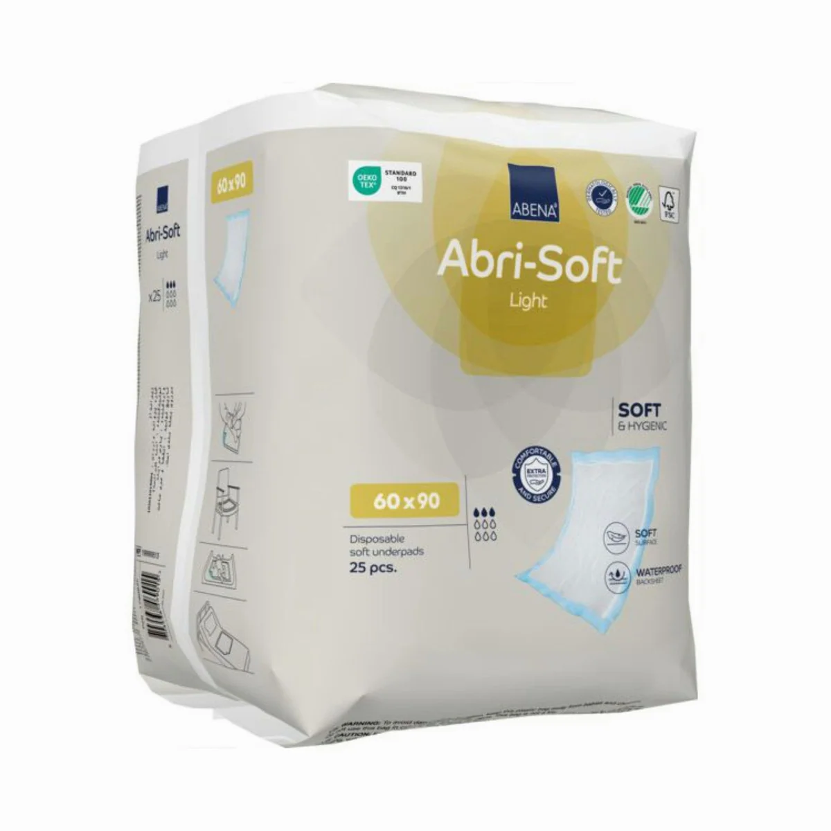 Abena Abri Soft Bettschutzeinlagen, zuverlässiger Schutz, hohe Saugfähigkeit, komfortabler Vliesstoff 2