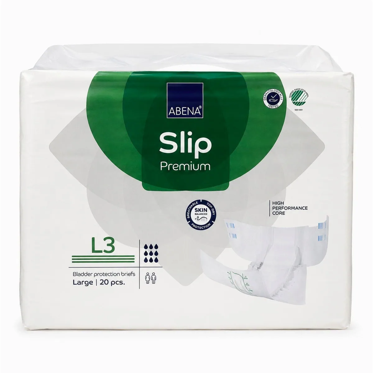 Abena Slip L3 Premium, hohe Saugleistung, anatomisch geformt — 20 Stück
