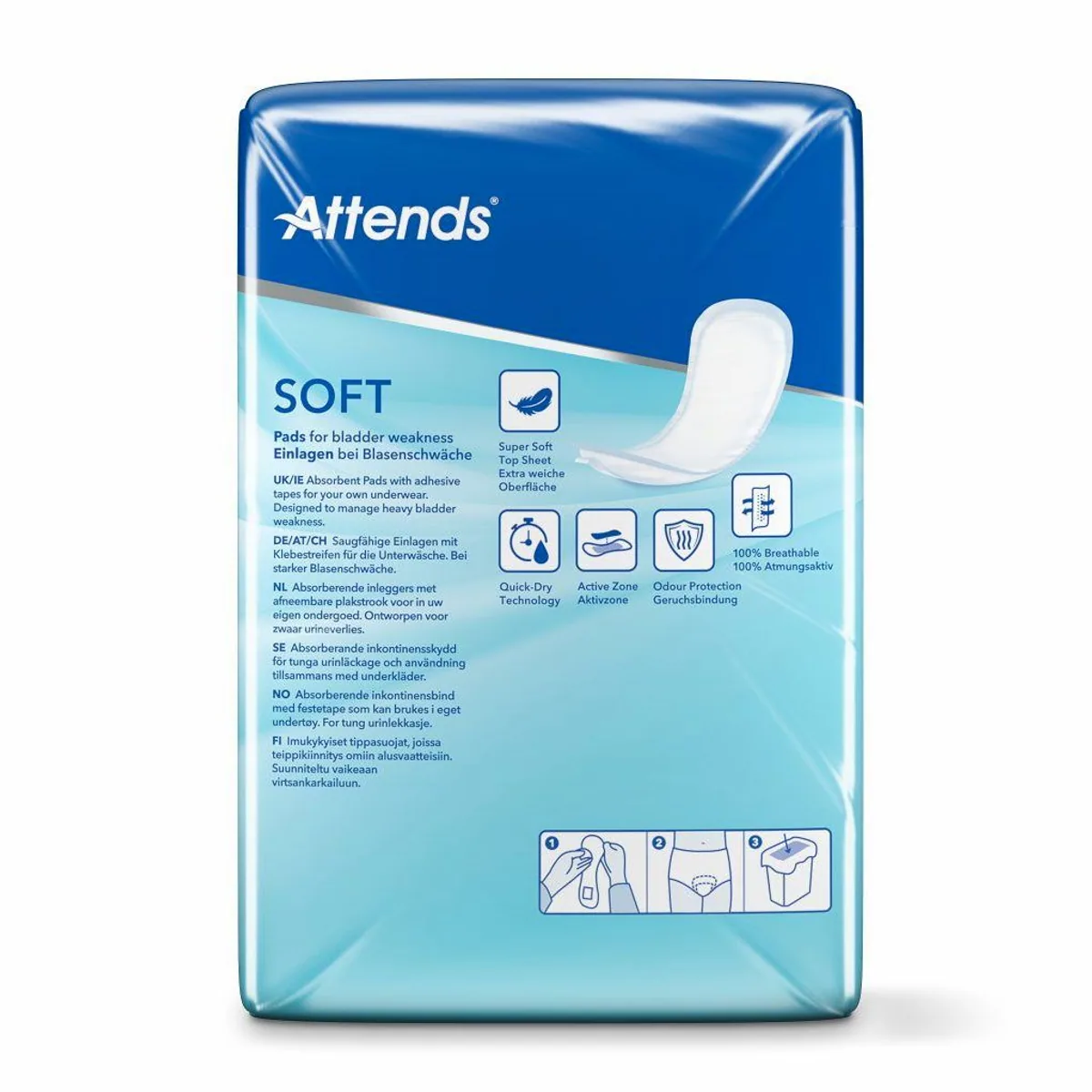 Attends Soft 7 Inkontinenzslip, anatomisch geformt, hoher Auslaufschutz 3