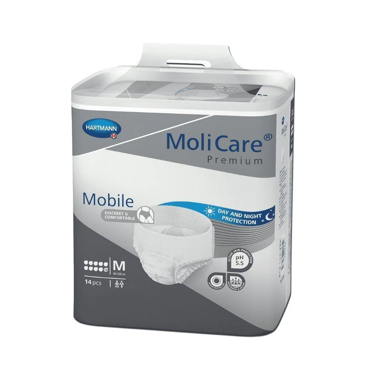 MoliCare Premium Mobile Inkontinenzpants Größe M, 10 Tropfen, höchste Saugkraft