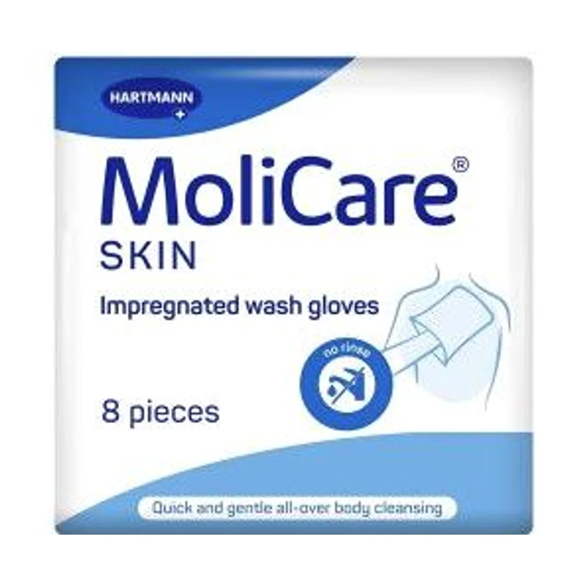 MoliCare Skin Waschhandschuhe, sanfte Reinigung & Hautschutz, 8 Stück