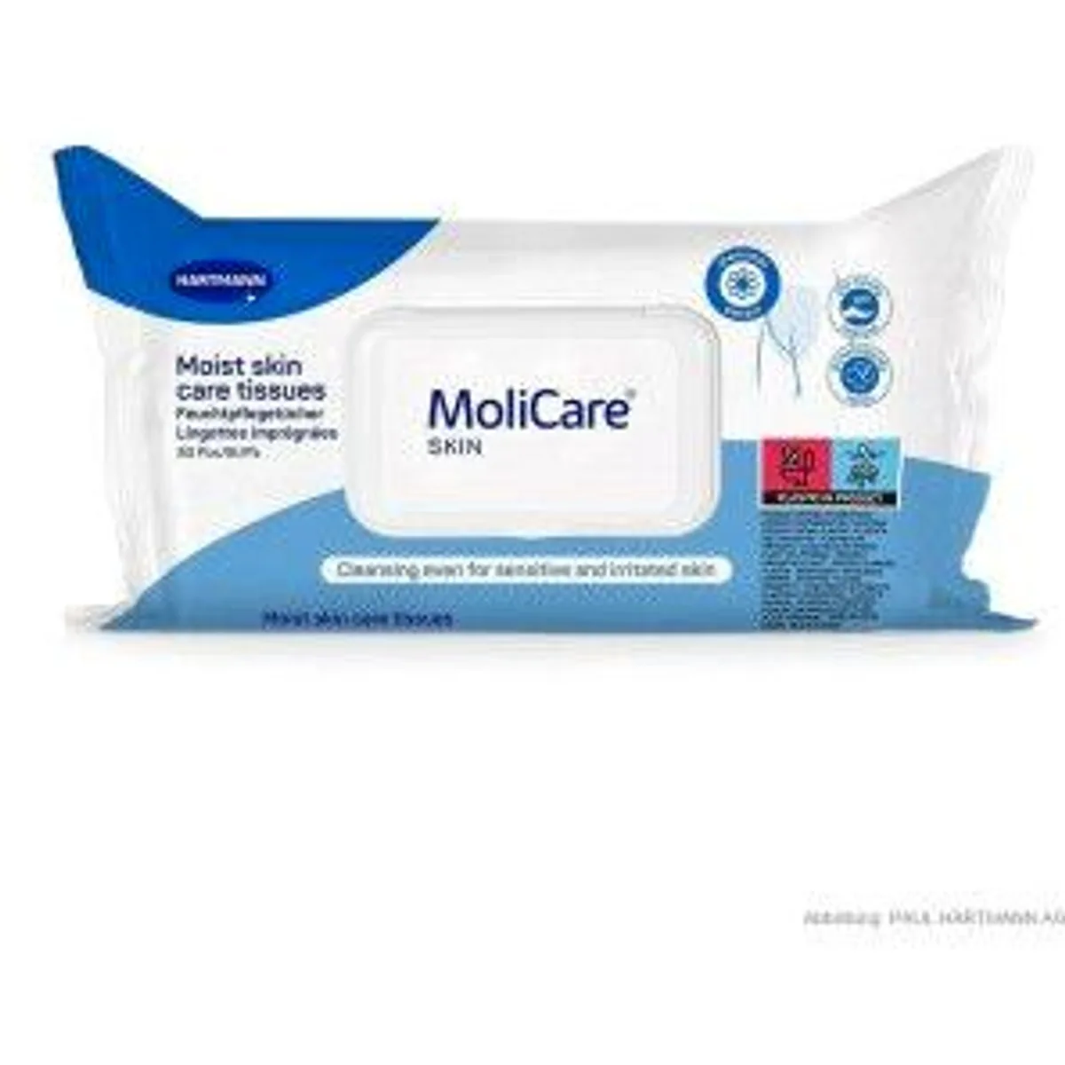 MoliCare Skin Feuchtpflegetücher, sanfte Reinigung für empfindliche Haut