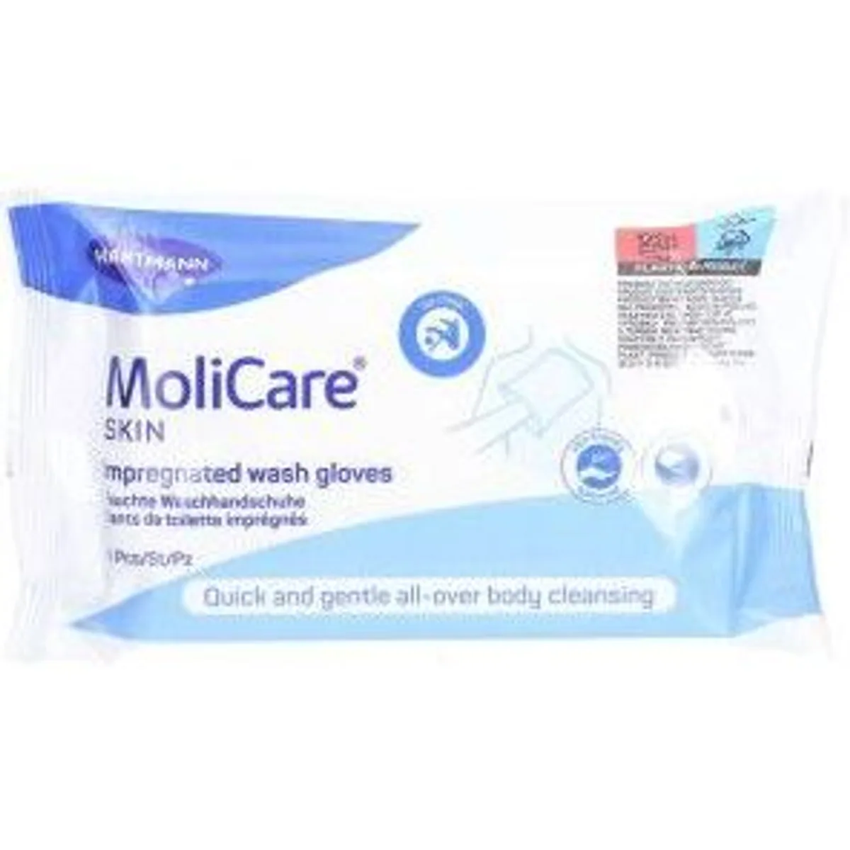 MoliCare Skin Waschhandschuhe, alkoholfrei, sanfte Reinigung für die Haut 3