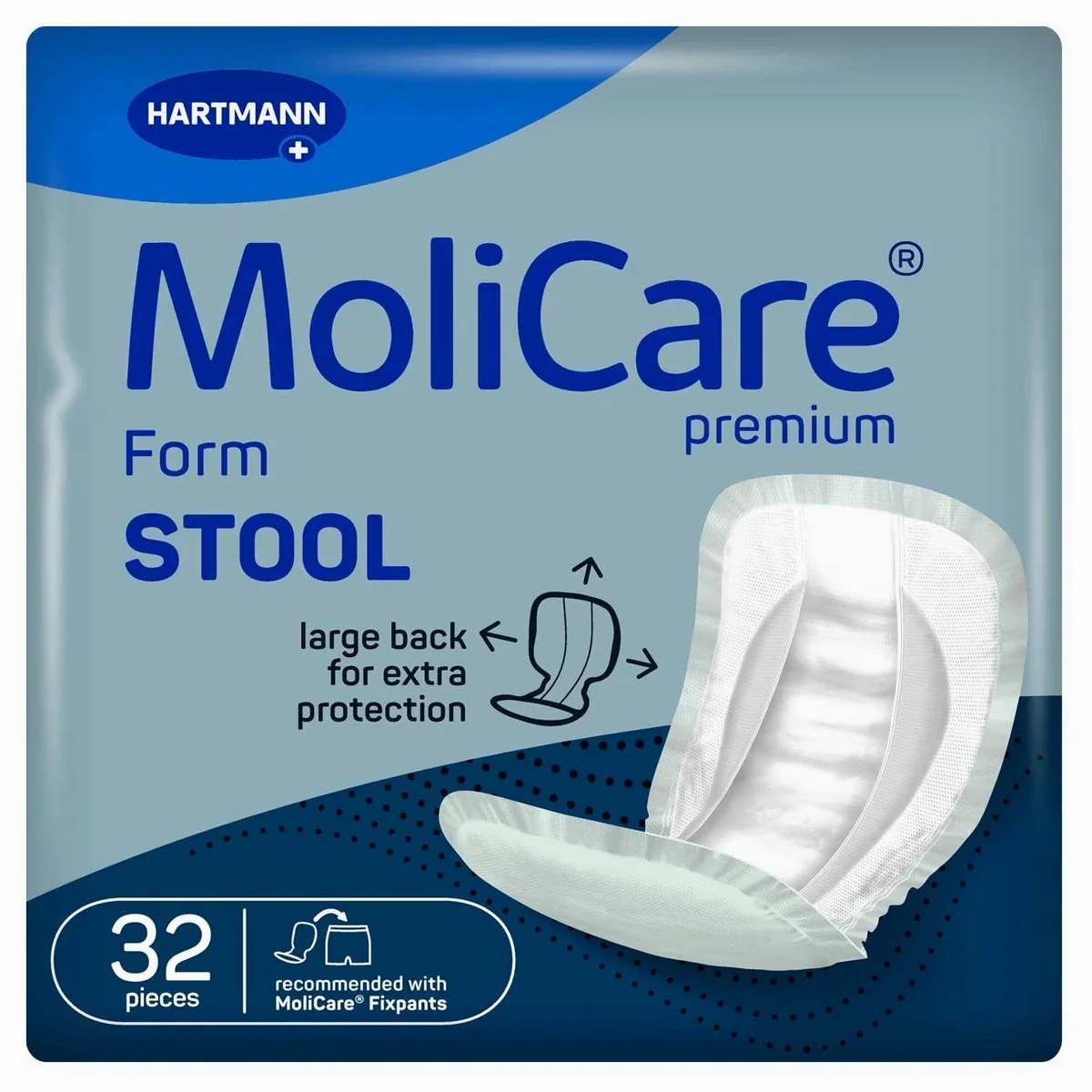 MoliCare Premium Form STOOL, anatomische Inkontinenzvorlagen für Stuhlinkontinenz, 32 Stück