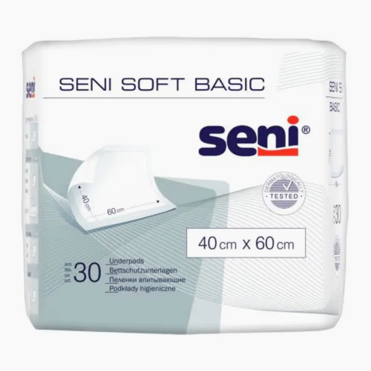 Seni Soft Basic Bettschutzunterlagen, weiche Vliesoberfläche, rutschfest, feuchtigkeitsundurchlässig