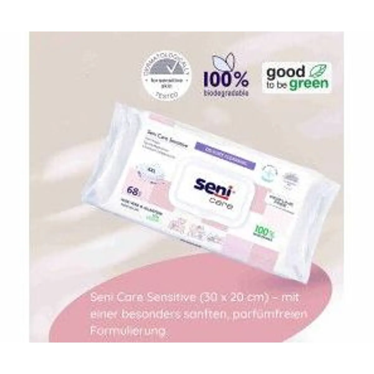 Seni Care Sensitive Feuchtpflegetücher, sanfte Reinigung für empfindliche Haut 3