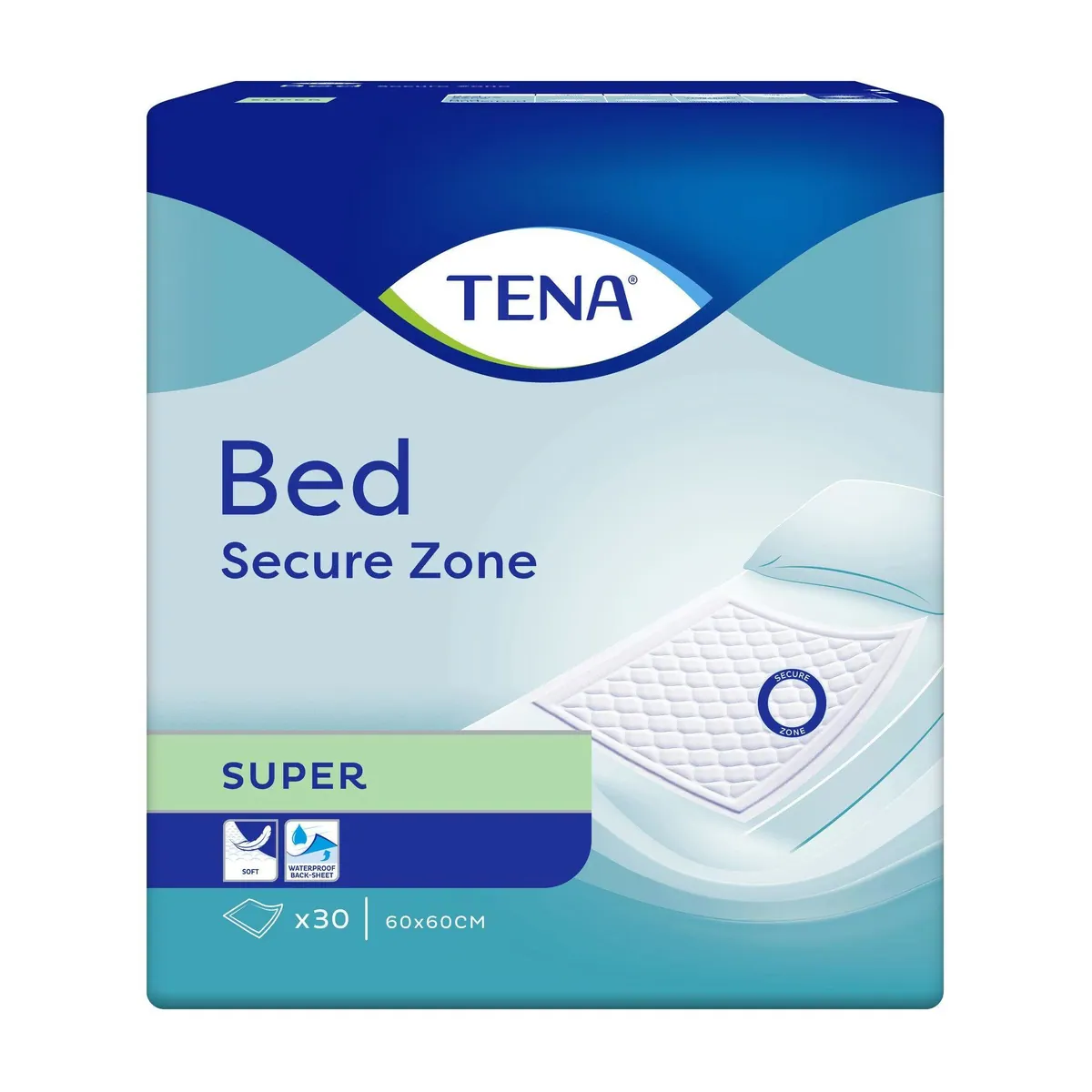 TENA Bed Super, zuverlässiger Bettschutz, schnelle Flüssigkeitsaufnahme, hohe Saugfähigkeit