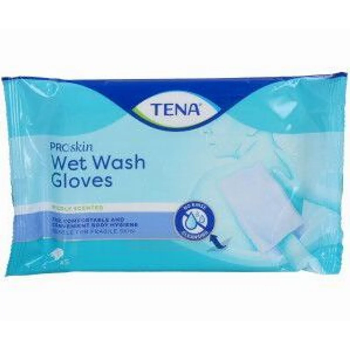 TENA WET Wash Glove, parfümiert, 15x23 cm, hygienische Reinigung