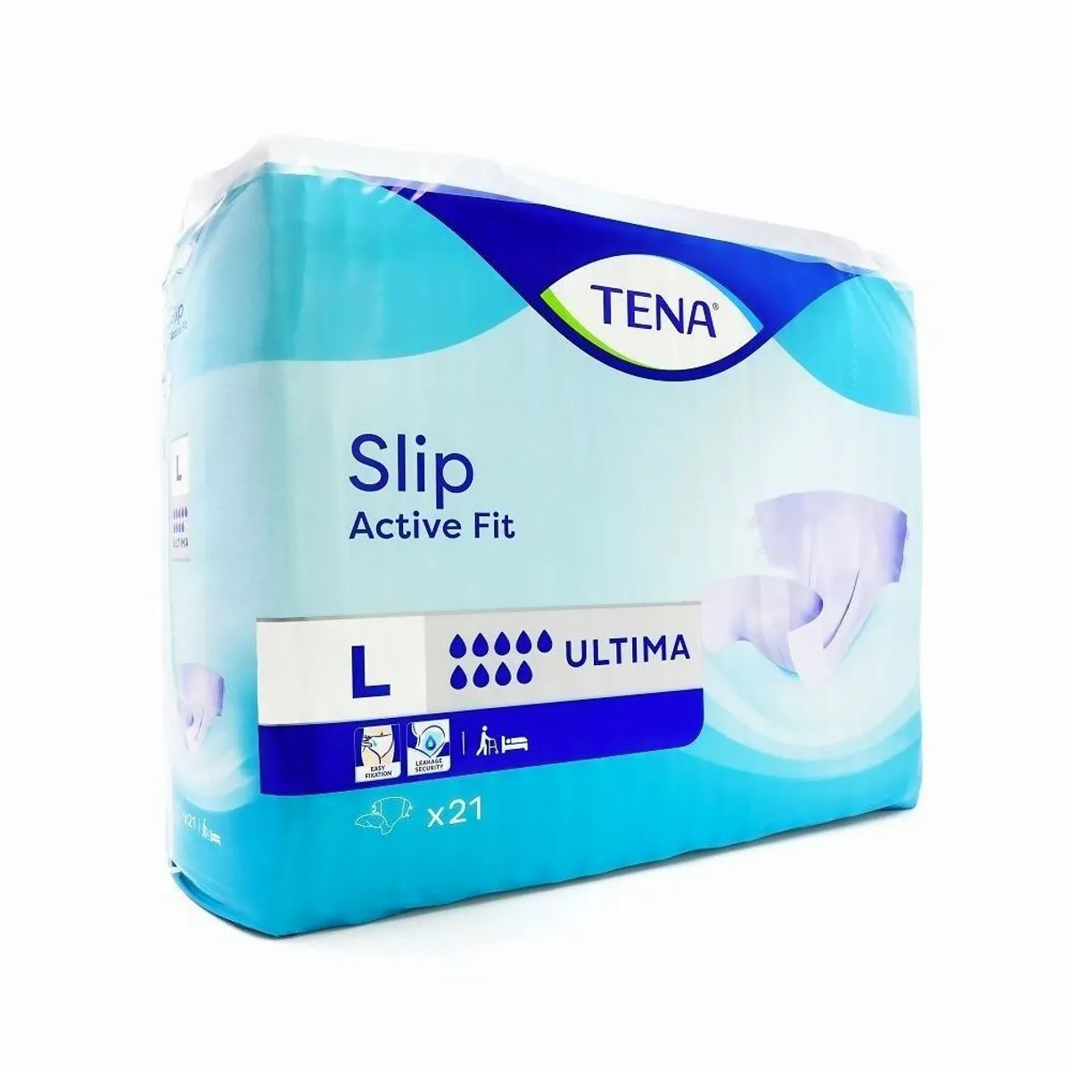 TENA Slip Active Fit Ultima Large, hohe Saugkraft, atmungsaktives Material, wieder verschließbare Klettverschlüsse