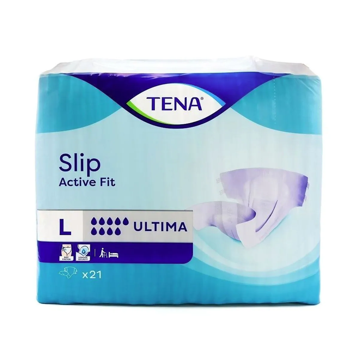 TENA Slip Active Fit Ultima Large, hohe Saugkraft, atmungsaktives Material, wieder verschließbare Klettverschlüsse 2